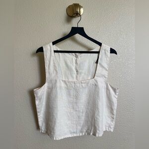 Elegant Cream Sleeveless Top